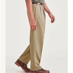 Dockers Signature Khaki Classic Fit Trousers Tan Pants Beige Chino Size 34x36